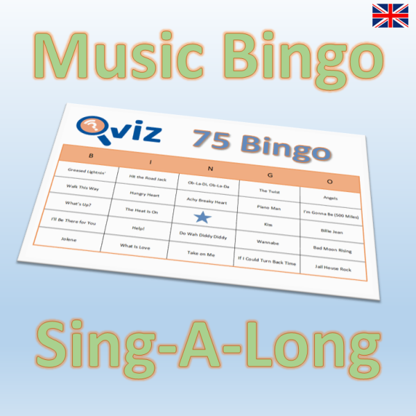 Music Bingo 75 Sing-a-Long