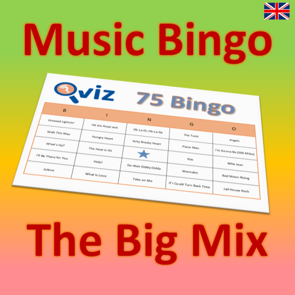 Music Bingo 75 The Big Mix