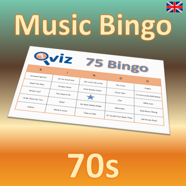 Music Bingo 75 70s