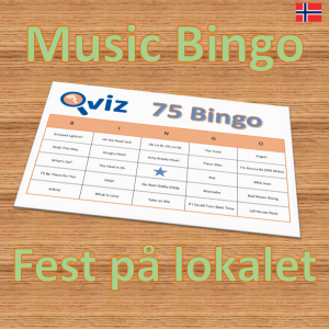 Music Bingo 75 Fest på lokalet