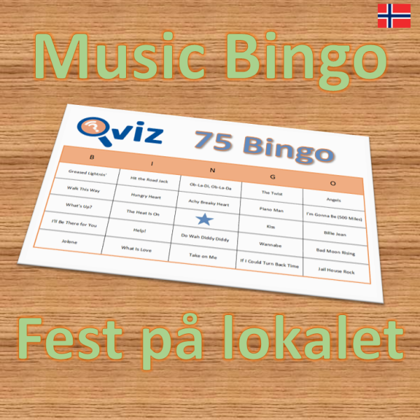 Music Bingo 75 Fest på lokalet