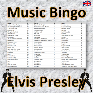 music bingo elvis presley songlist