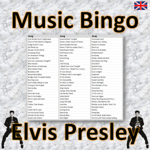 music bingo elvis presley songlist