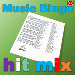 hit mix music bingo
