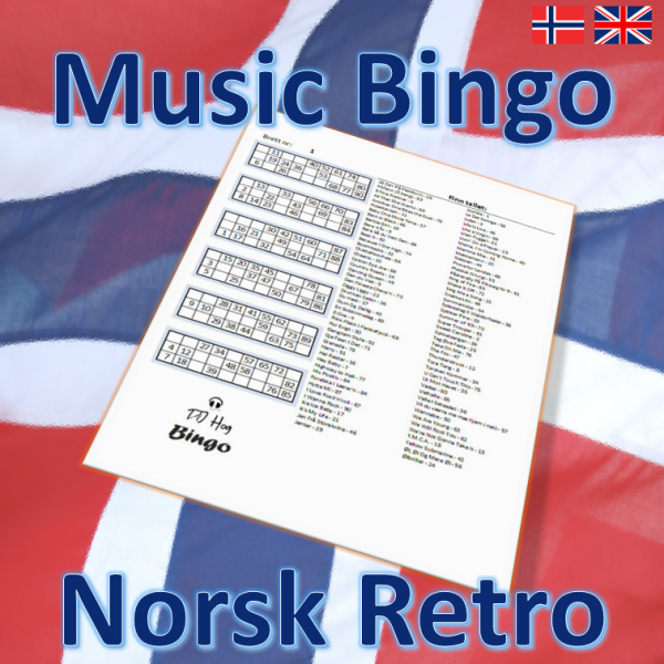 norsk retro musikk bingo