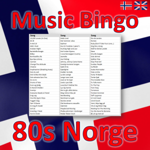 music bingo 80s norge