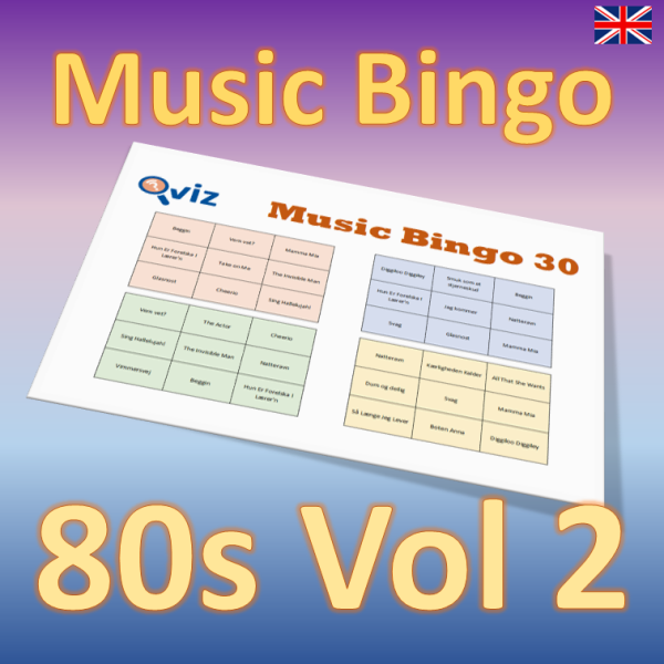 music bingo 30 80s vol 2