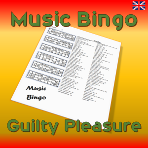 music bingo guilty pleasure