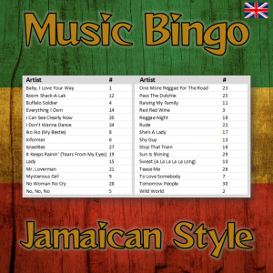 jamaican style reggae music bingo 30