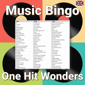 music bingo one hit wonder