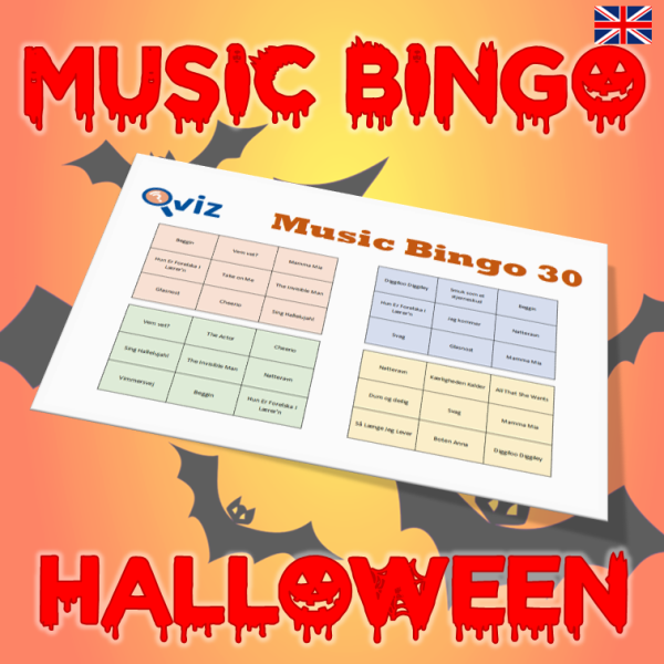 music bingo 30 halloween