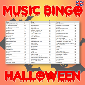 music bingo halloween