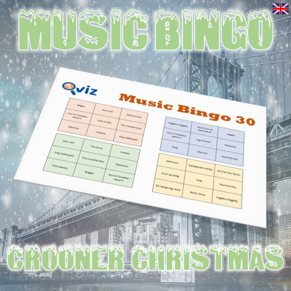 music bingo crooner christmas