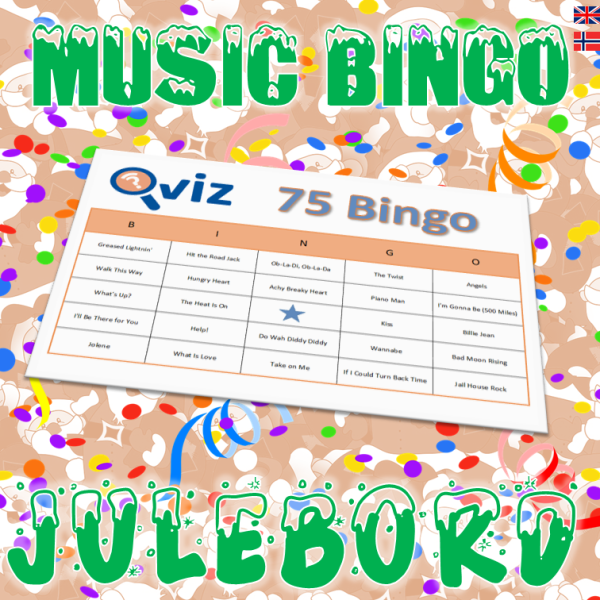 musikk bingo 75 julebord