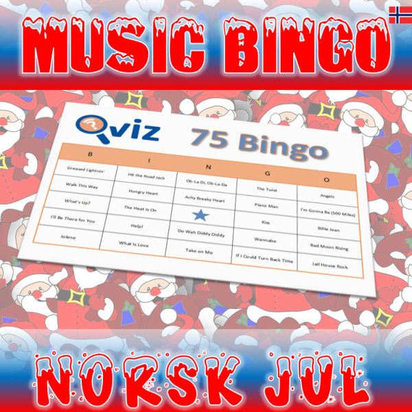 music bingo norsk jul