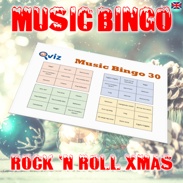 music bingo rock n roll xmas