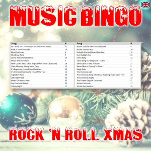 music bingo rock n roll xmas