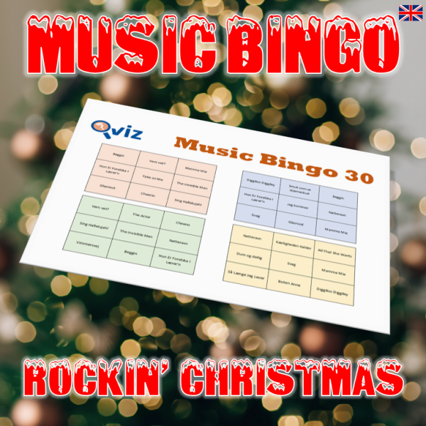 music bingo rockin rock christmas