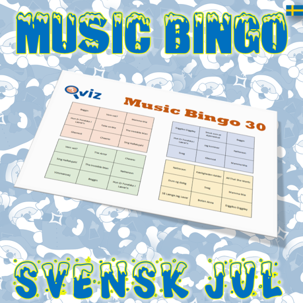 music bingo svensk jul