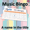 I denne musikkbingoen får du en spilleliste med 75 sanger som alle har et navn i tittelen. Du får med PDF fil med 100 bingobrett og link til Spotify spilleliste.