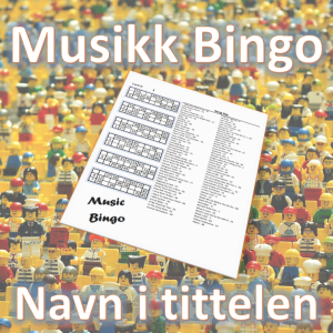 I denne musikkbingoen får du en spilleliste med stort sett 90 norske sanger som alle har et navn i tittelen. Du får med PDF fil med 100 bingobrett og link til Spotify spilleliste.