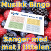 Musikkbingo med 30 sanger som alle har et eller annet om mat i tittelen. Du får med PDF fil med 100 bingobrett og link til Spotify spilleliste.