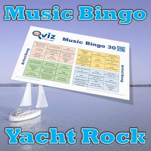 Musikk bingo med myke pop og rock klassikere fra 70 og 80 tallet. Du får med PDF fil med 100 bingobrett og link til Spotify spilleliste.