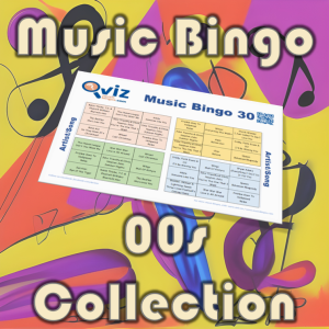 00s Collection Musikk Bingo 30 inneholder 11 forskjellige musikk bingoer innen ulike temaer fra 2000 tallet, og gil gi mange timer med underholdning!