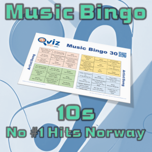 10s No #1 Hits Norway Musikk Bingo 30 inneholder 30 sanger som har toppet VG Lista, og vil garantert gi en oppfriskning av det siste tiårets største hits.