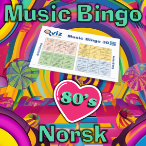 80s Norsk Musikk Bingo 30 inneholder 30 norske sanger fra åttiårene, og vil forhåpentligvis gi en nostalgisk opplevelse for deg og dine venner.