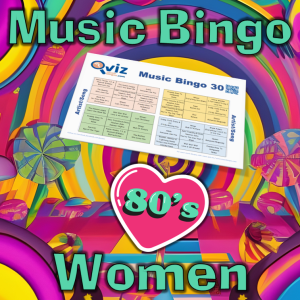 80s Women Musikk Bingo 30 har 30 sanger fra åttiårenes kvinnelige artister, og vil forhåpentligvis gi en nostalgisk opplevelse for deg og dine venner.