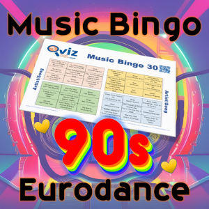 90s Eurodance Musikk Bingo 30 inneholder 30 eurodance sanger fra nittiårene, og vil forhåpentligvis gi en nostalgisk opplevelse for deg og dine venner.