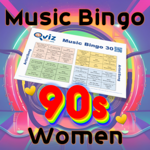 90s Women Musikk Bingo 30 har 30 sanger fra nittiårenes kvinnelige artister, og vil forhåpentligvis gi en nostalgisk opplevelse for deg og dine venner.