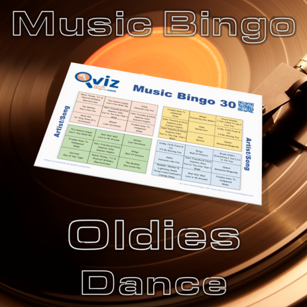 Oldies Dance Musikk Bingo 30 inneholder 30 klassiske danse låter fra 50, 60 og 70 årene som garantert vil løfte stemningen og gi et minneverdig spill.