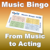 Musikk bingo med 30 sanger fra artister som har blitt skuespillere. PDF fil med 100 bingo brett og link til Spotify spilleliste er inkludert.