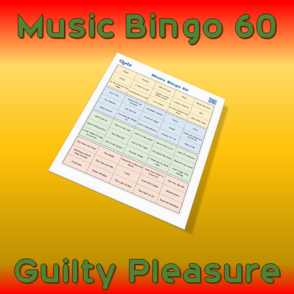 Musikk bingo med 60 sanger som du gjenkjenner umiddelbart. God stemning og allsang. PDF fil med 100 bingobrett og link til Spotify spilleliste.