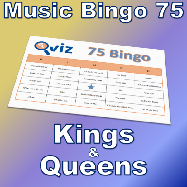 Qviz.no - Kings and Queens - Music Bingo 75