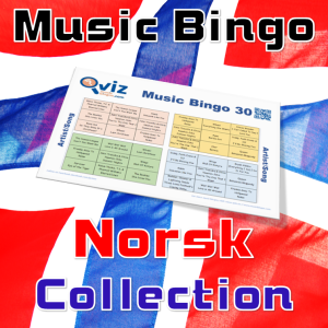Norsk Collection Musikk Bingo 30 inneholder 21 musikk bingoer med norske artister og låter fra flere tiår. Her blir det en god miks av kjent og kjær musikk.