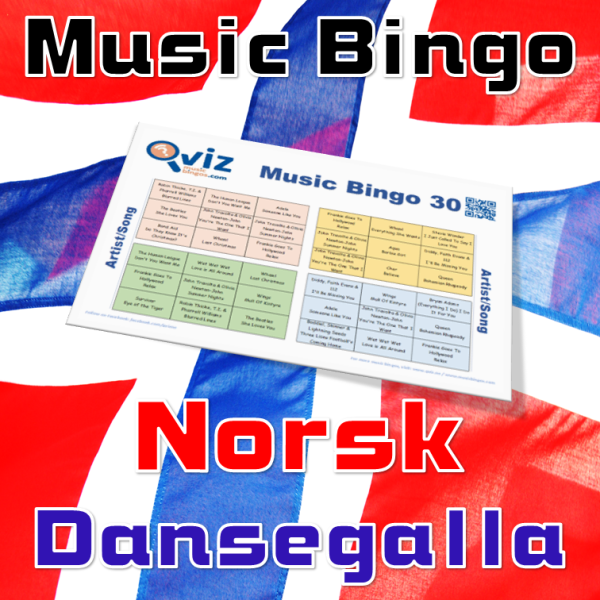 Norsk Dansegalla musikk bingo 30 inneholder 30 sanger fra norske dansebandartister som innbyr til god stemning og allsang.