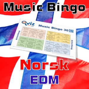 Norsk EDM musikk bingo 30 inneholder 30 sanger fra norske EDM artister og produsenter. Sanger som vil få deg til å rykke i dansefoten!