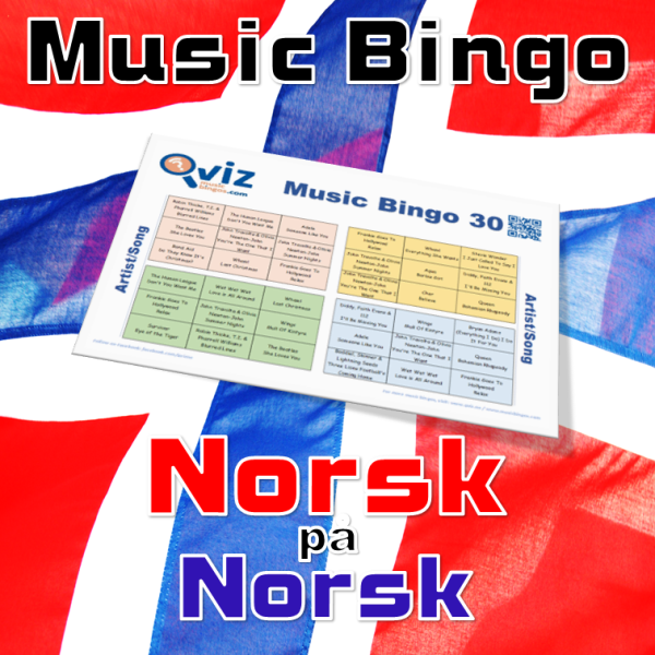 Norsk på Norsk musikk bingo 30 inneholder 30 sanger fra norske artister som synger på norsk. Her får du en en miks av både gammelt og nytt.