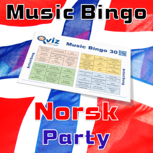 Norsk Party musikk bingo 30 inneholder 30 skikkelige party sanger fra norske artister som innbyr til god stemning og allsang, og et underholdende spill.