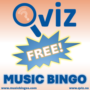 gratis musikk bingo pakke med 5 bingobrett