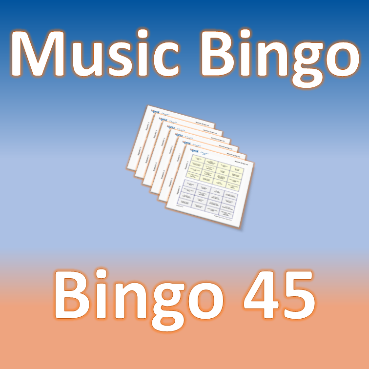 kategori musikk bingo 45