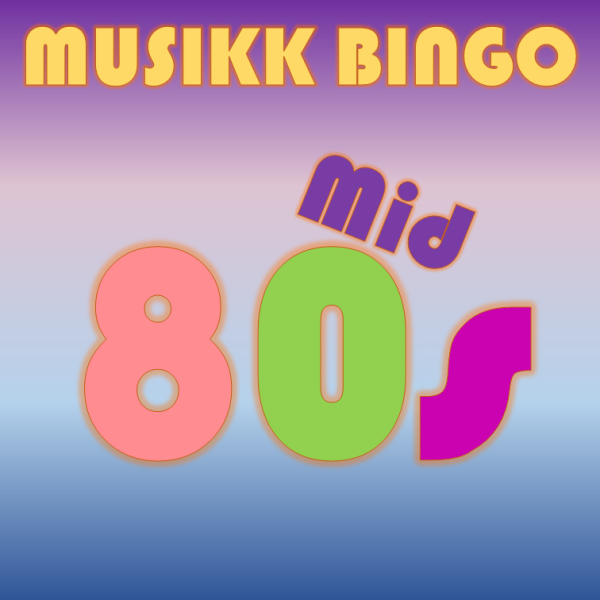 Mid 80s Musikk Bingo Pakke