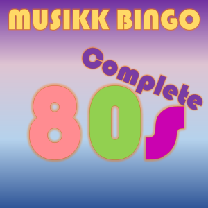 Complete 80s Musikk Bingo pakke