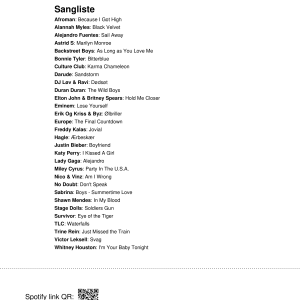 Hit Mix Vol 2-3 Musikk Bingo 30 sangliste