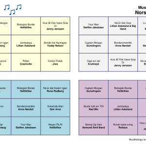 Norsk Country Musikk Bingo 30 bingobrett