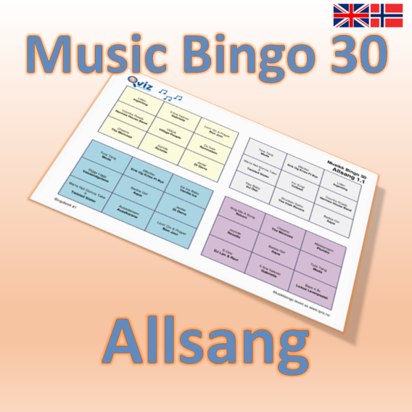 Allsang Musikk Bingo 30
