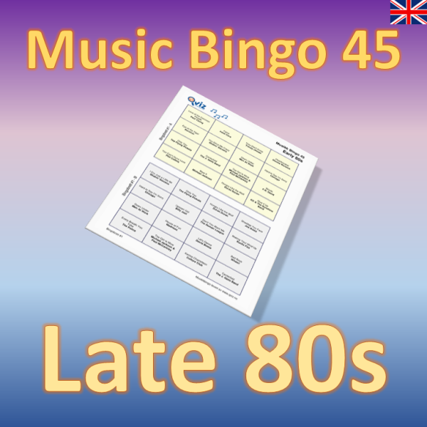 Late 80s Musikk Bingo 45